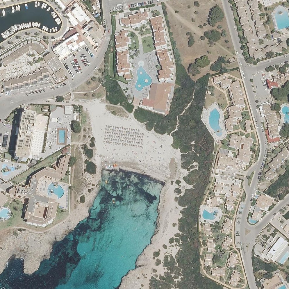 Aerial map of Platja de Son Xoriguer