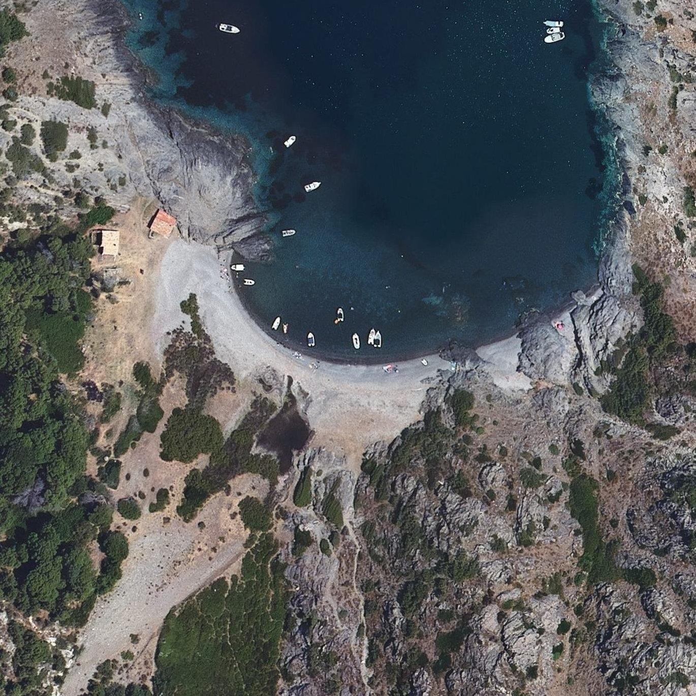 Aerial map of Platja de Taballera