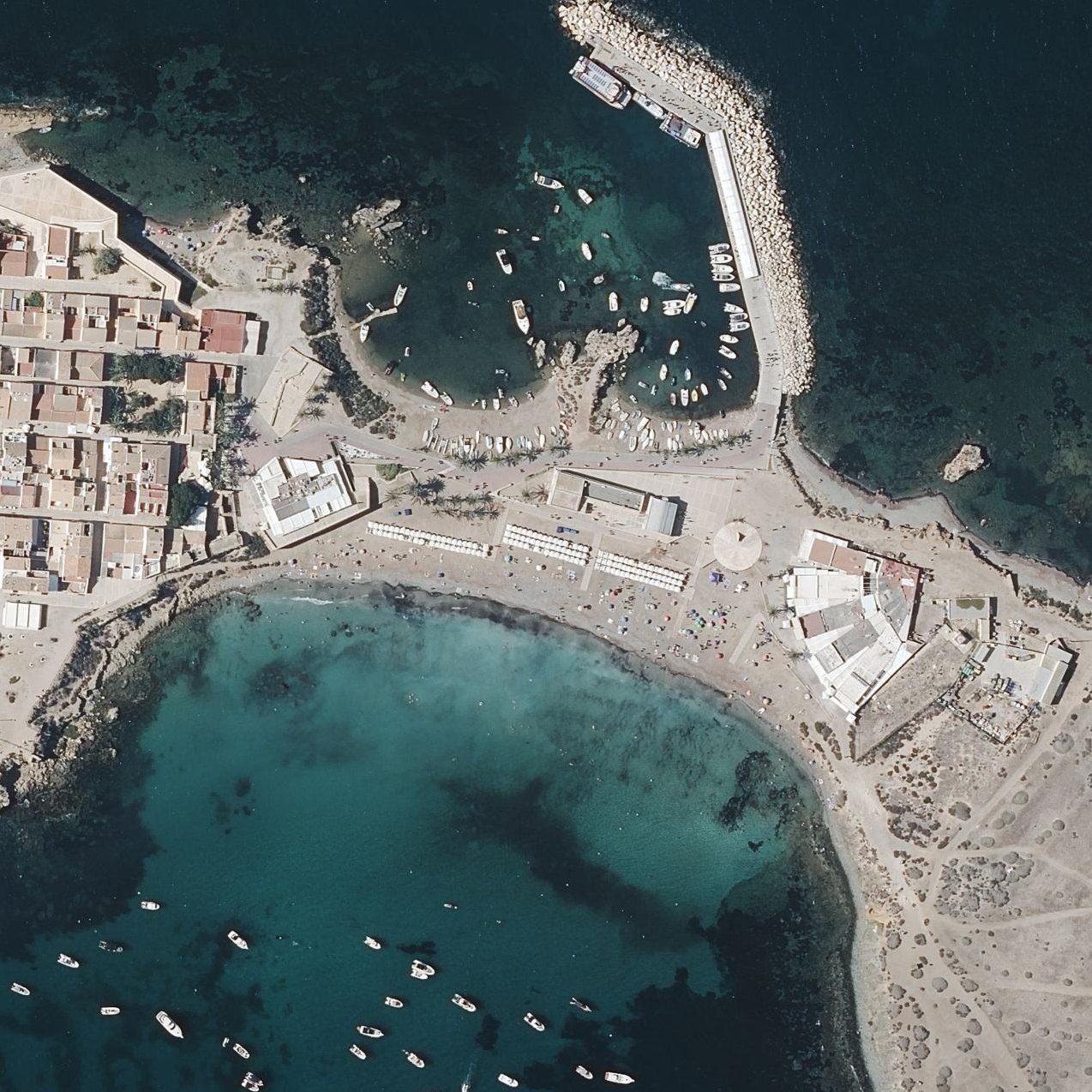 Aerial map of Platja de Tabarca