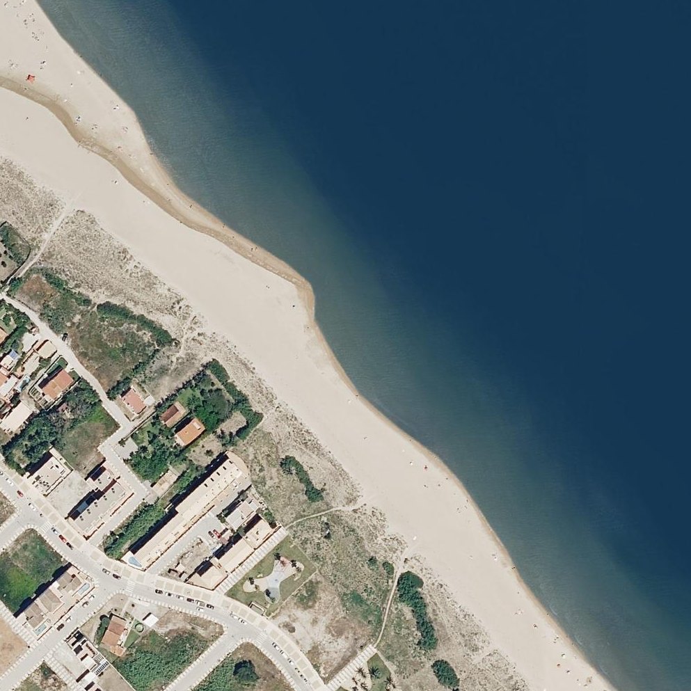 Aerial map of Platja de Terranova