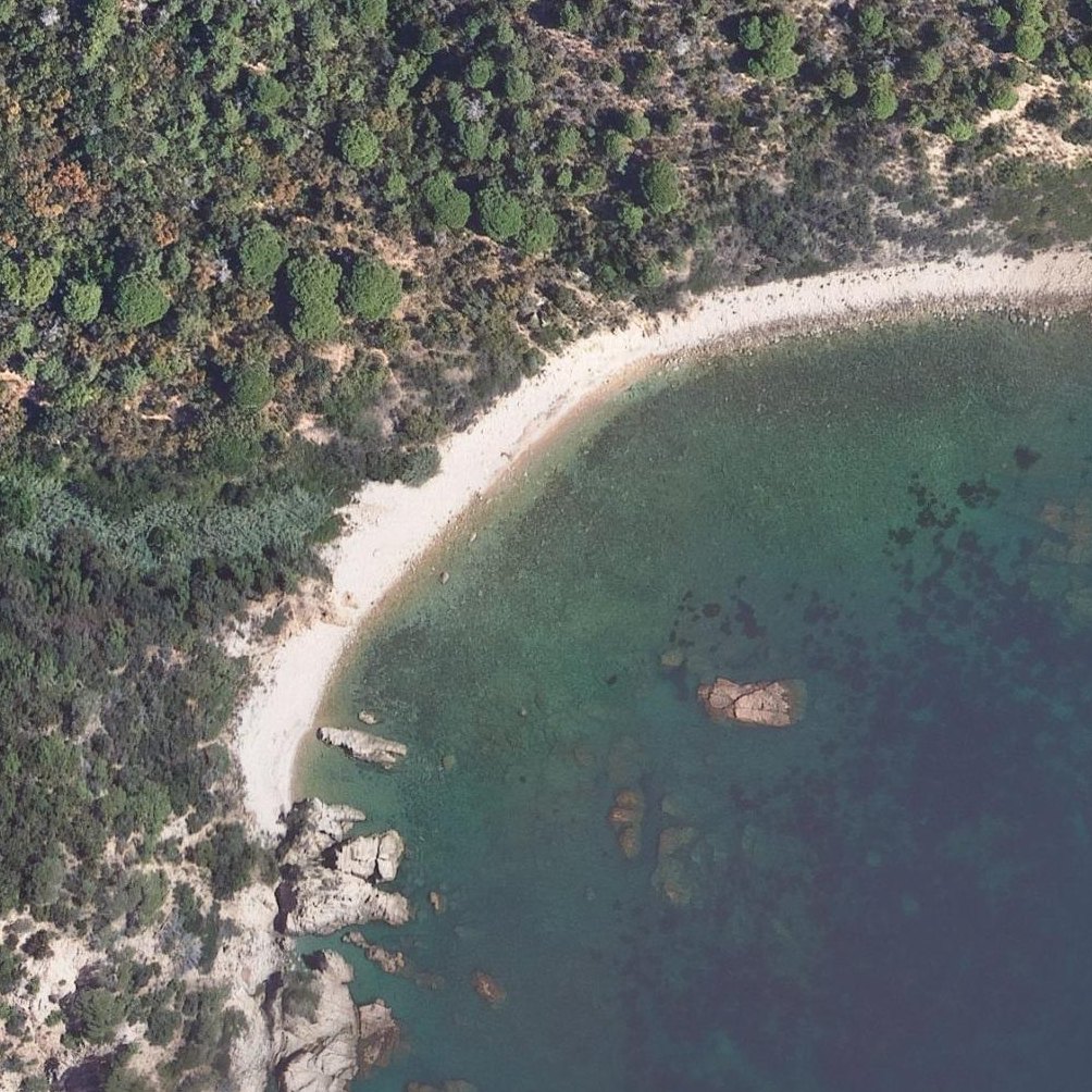 Aerial map of Platja de Vallpresona