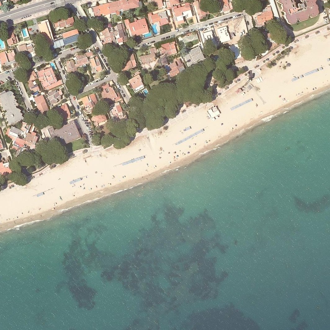Aerial map of Platja de Vilafortuny