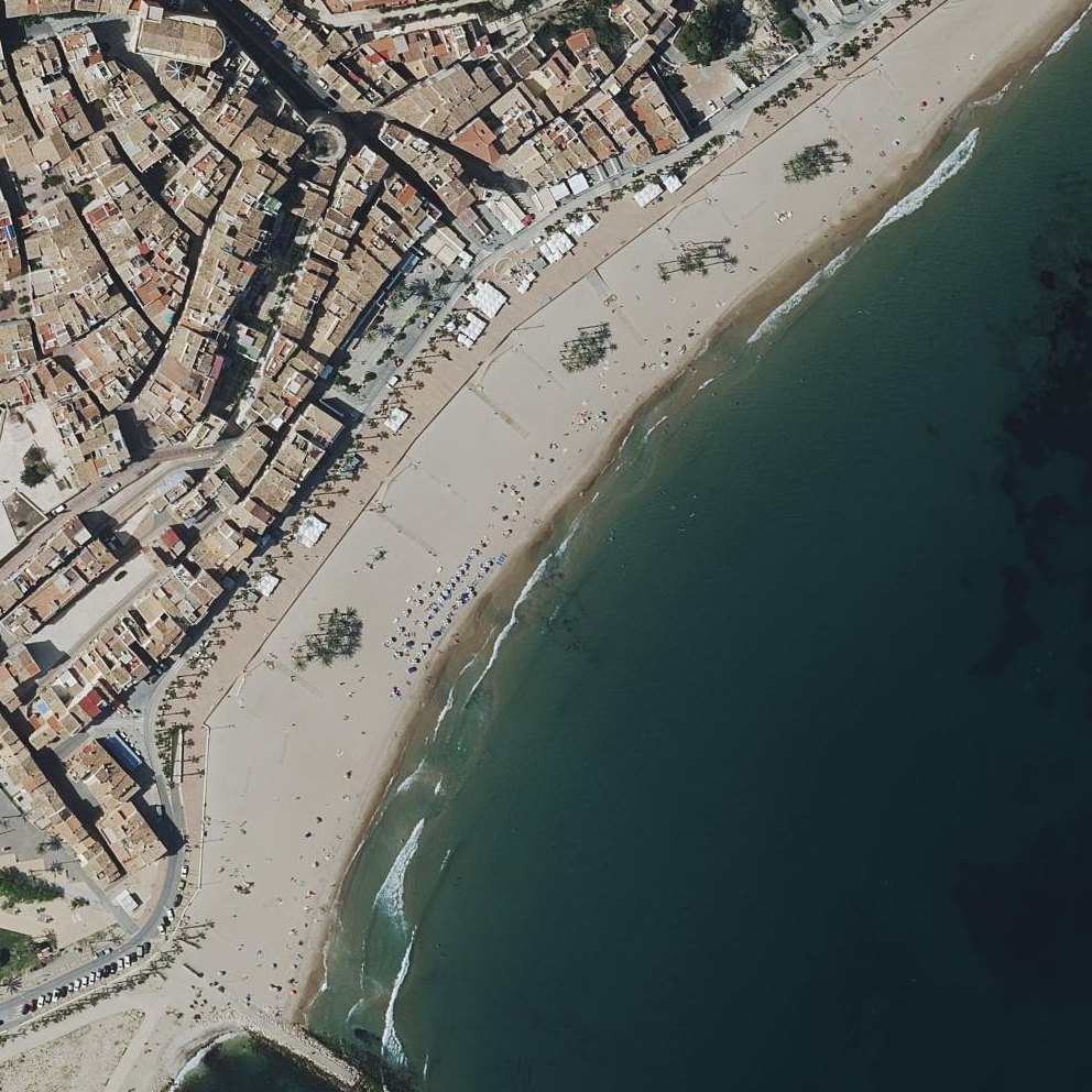 Aerial map of Platja de Villajoyosa