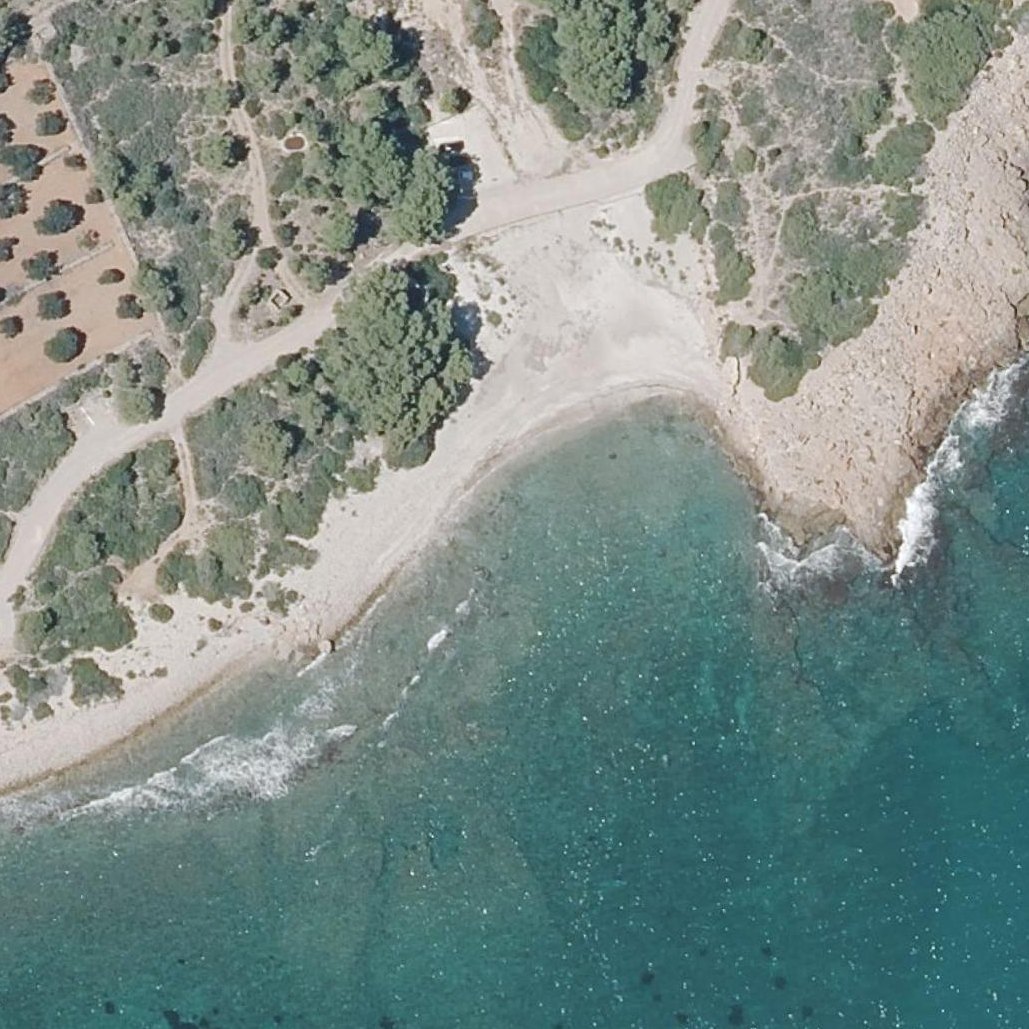 Aerial map of Platja del Barranc d'Irta