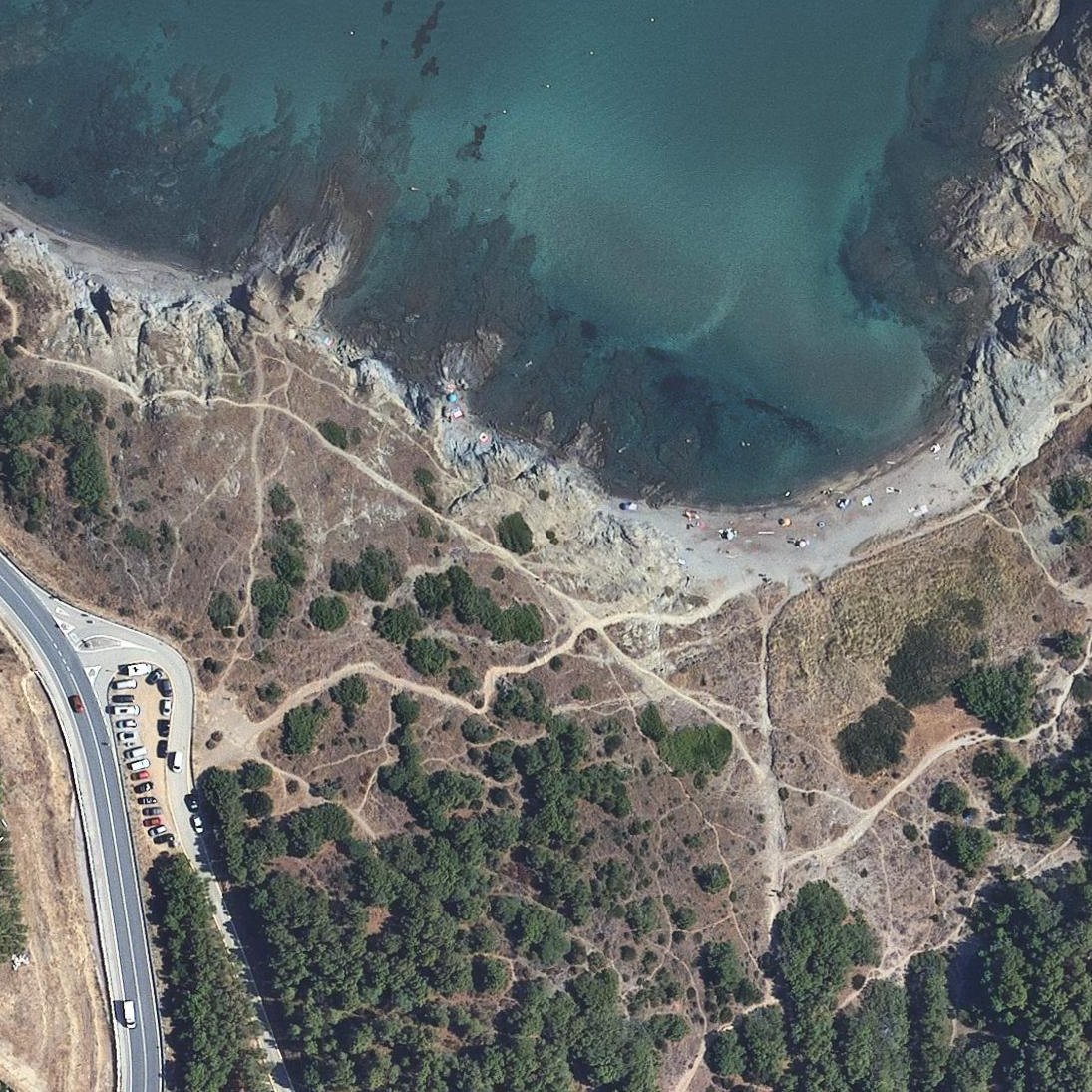 Aerial map of Platja del Borró