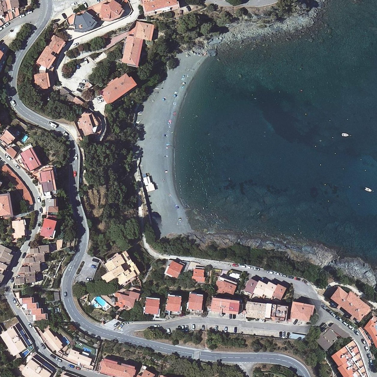 Aerial map of Platja del Cau del Llop