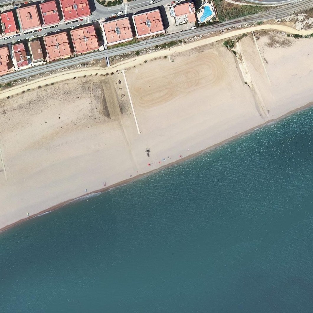 Aerial map of Platja del Cavaió