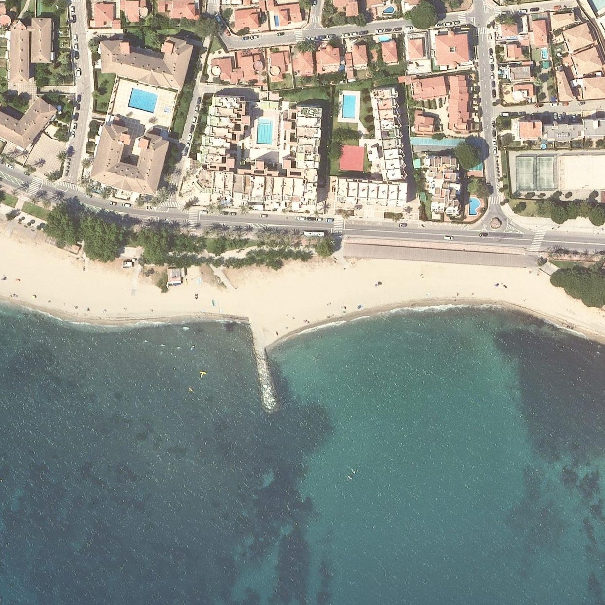 Aerial map of Platja del Cavet
