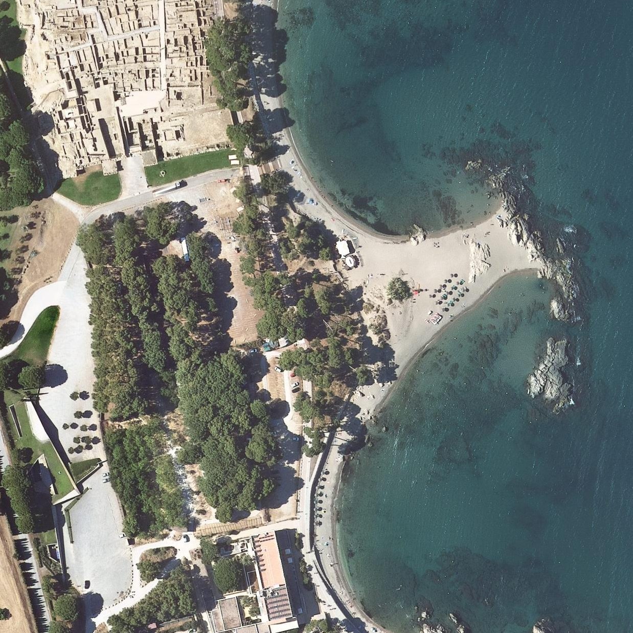 Aerial map of Platja del Convent