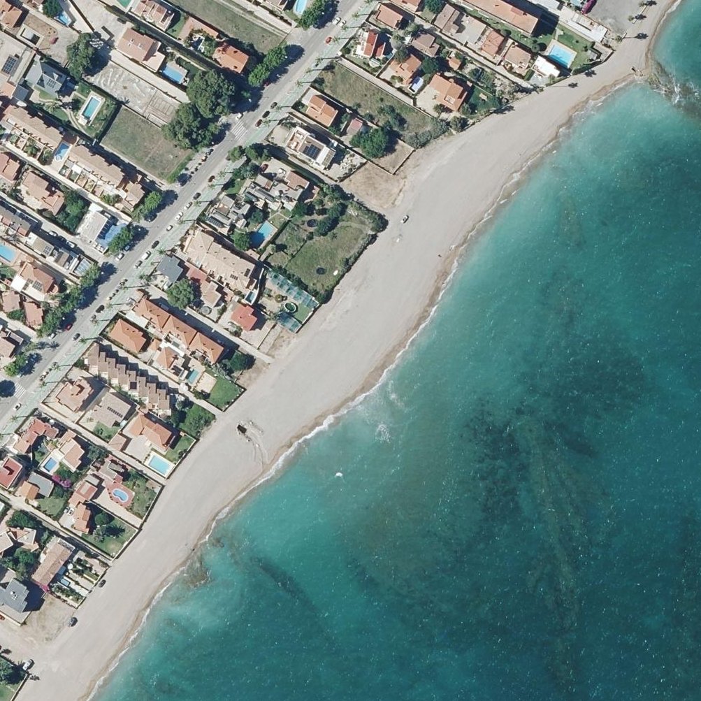 Aerial map of Platja del Gurugú