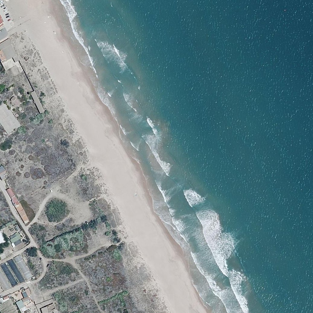 Aerial map of Platja del Mareny de Sant Llorenç