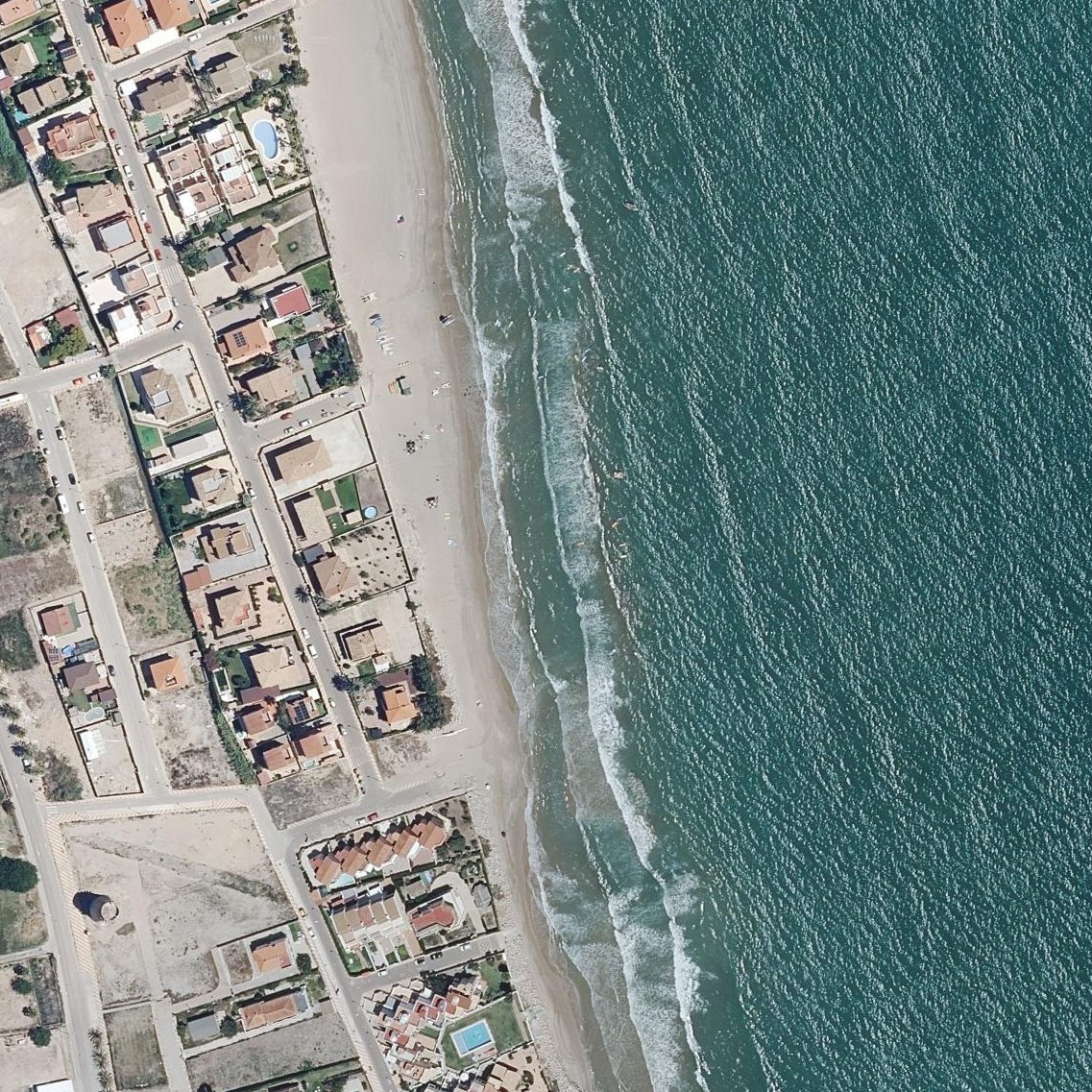Aerial map of Platja del Marenyet