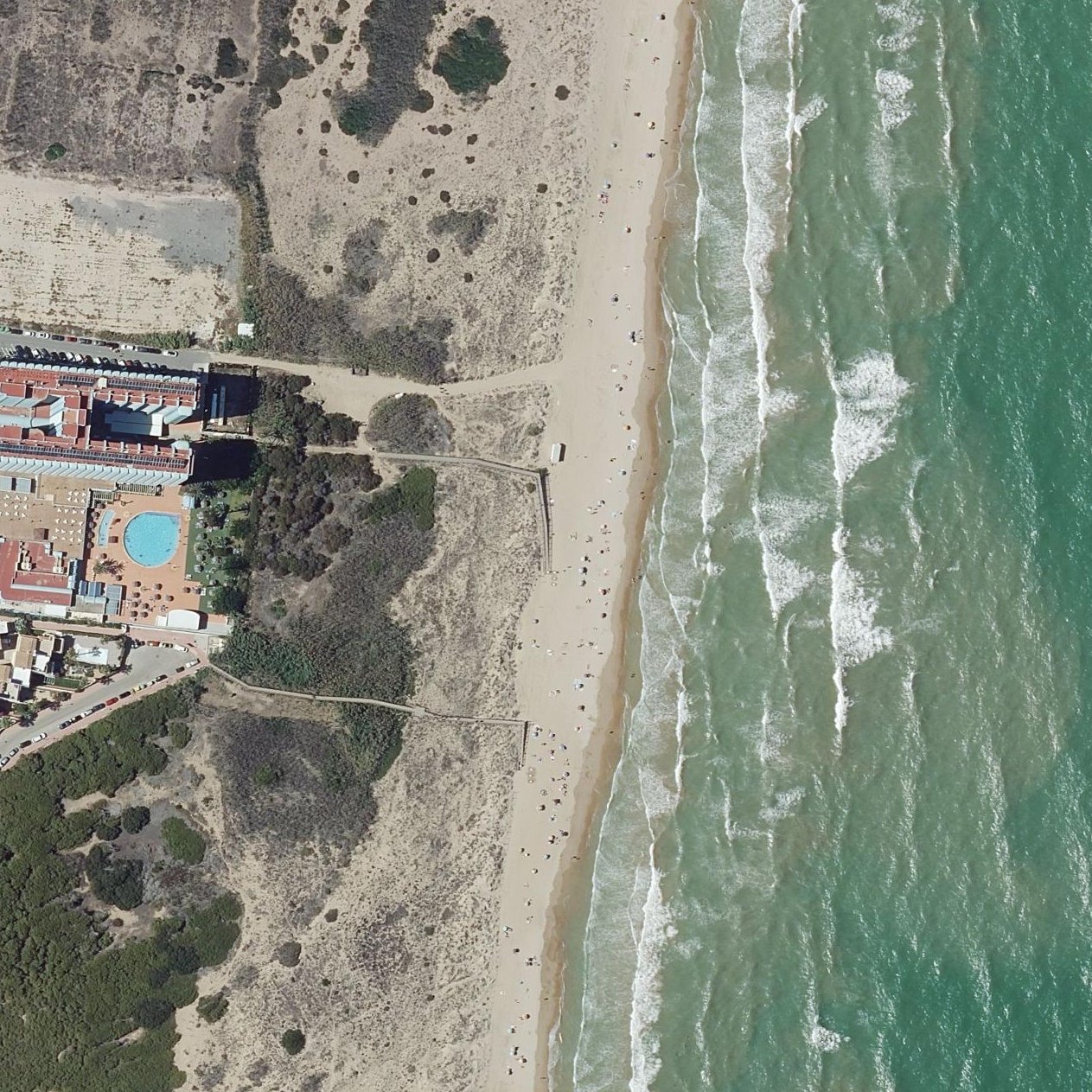 Aerial map of Platja del Mocayo