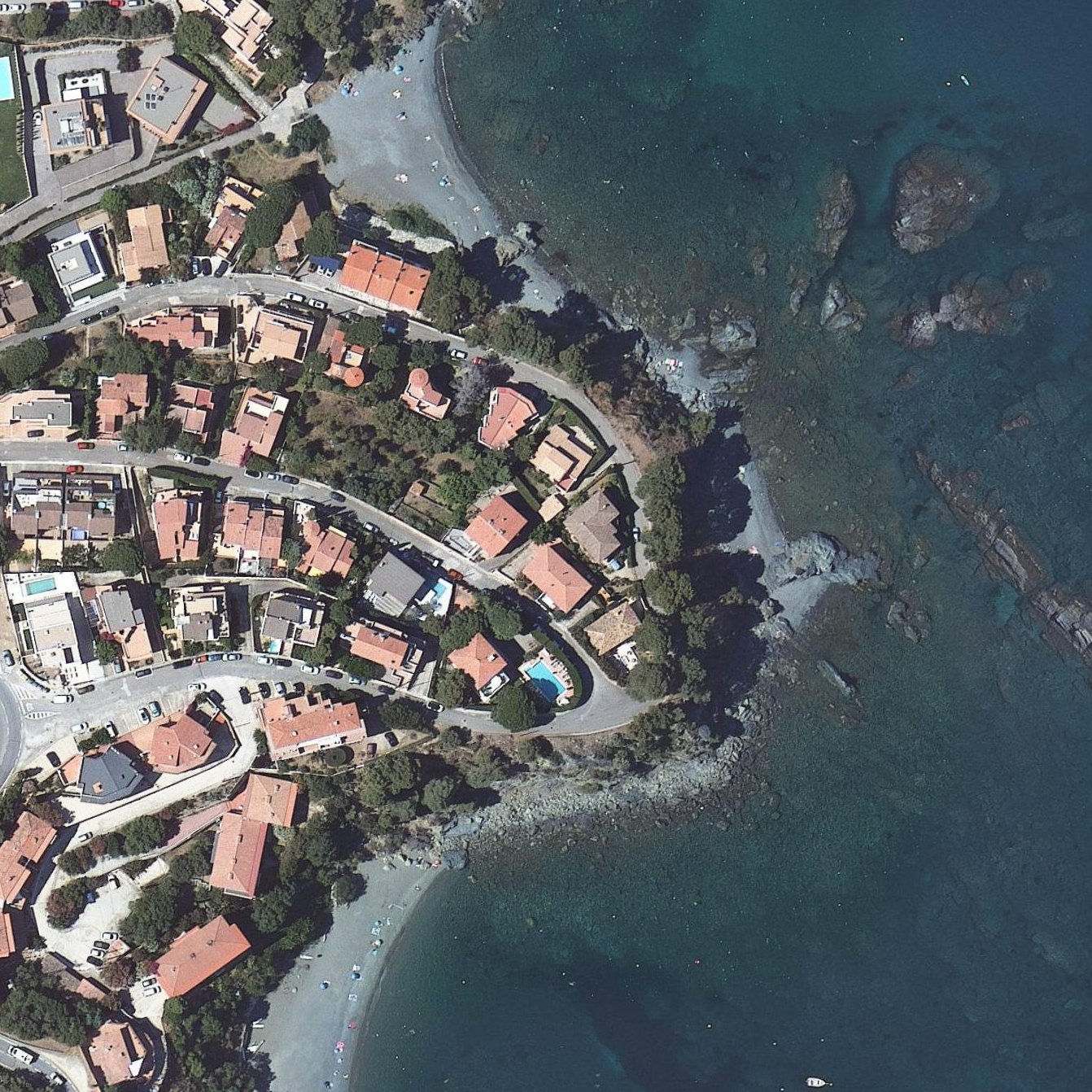Aerial map of Platja del Molló