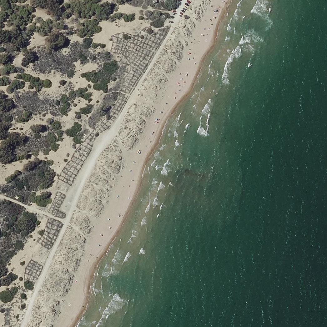 Aerial map of Platja del Pinet
