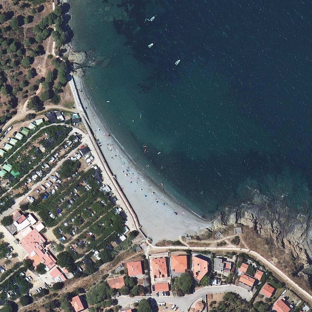 Aerial map of Platja del Port de la Vall