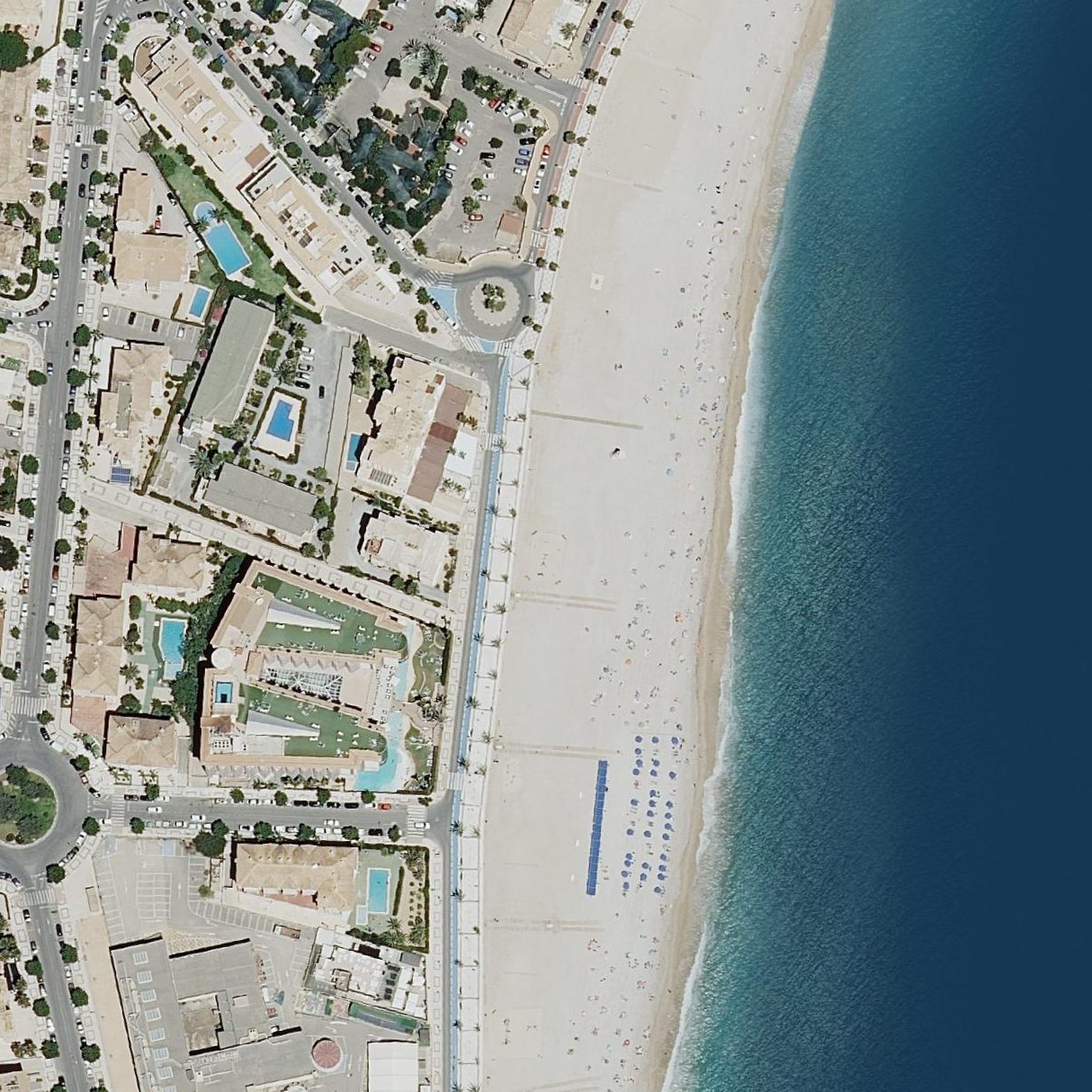 Aerial map of Platja del Racó de l'Albir