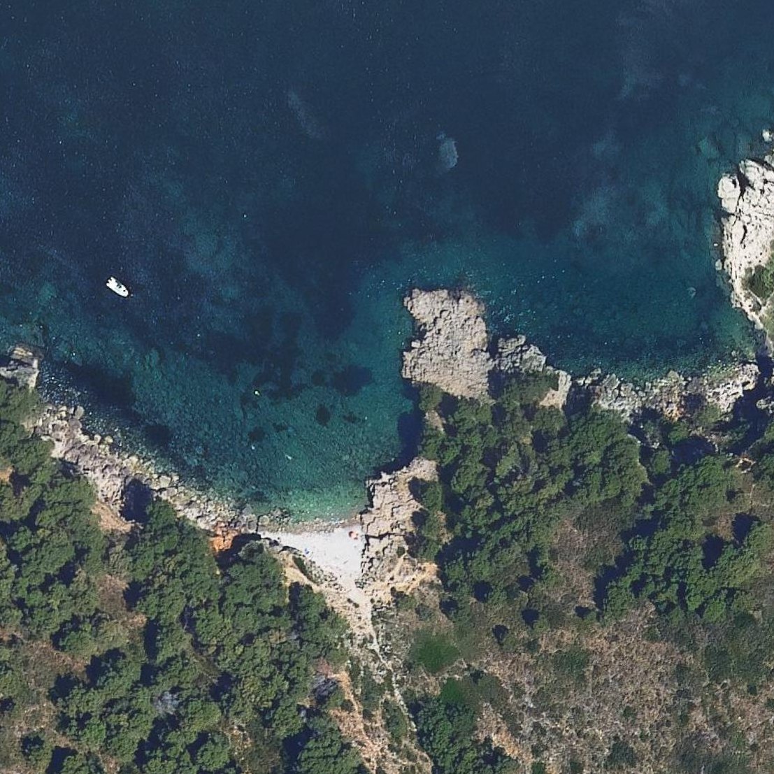 Aerial map of Platja del Racó del Rec Fondo