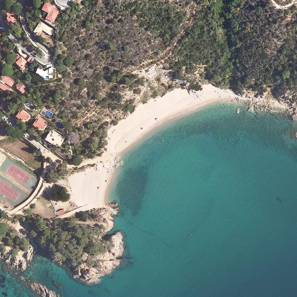 Aerial map of Platja dels Canyerets