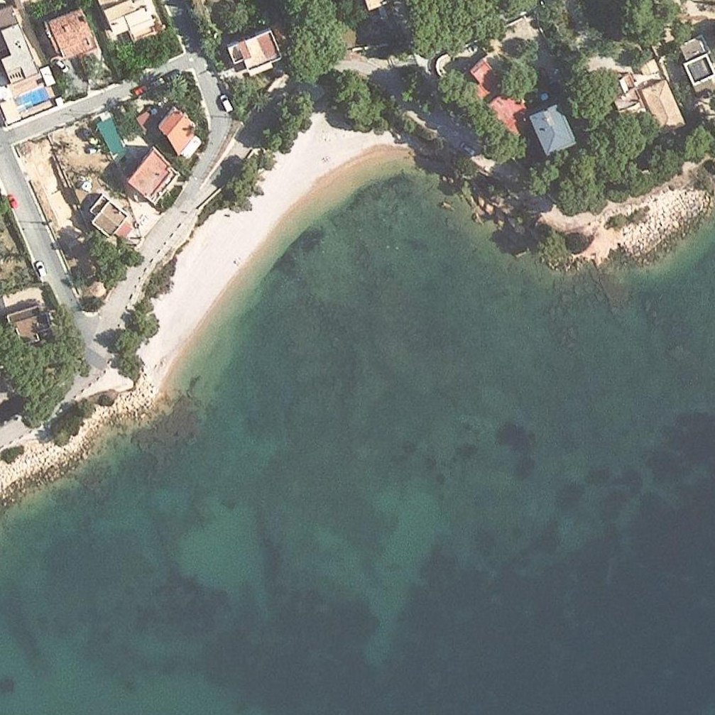 Aerial map of Platja dels Capellans