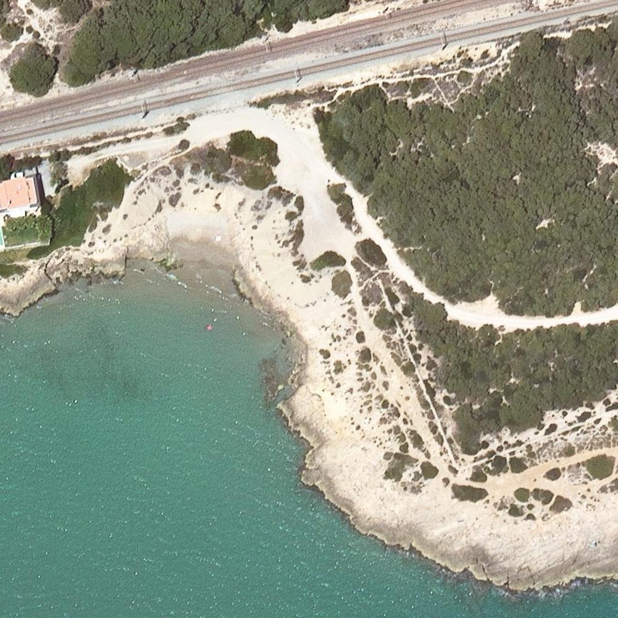 Aerial map of Platja dels Colls