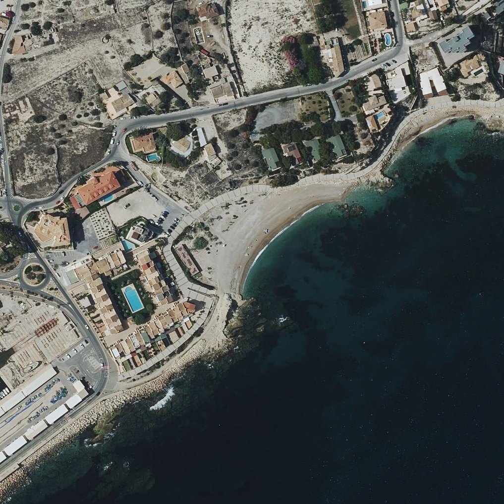Aerial map of Platja dels Estudiantes