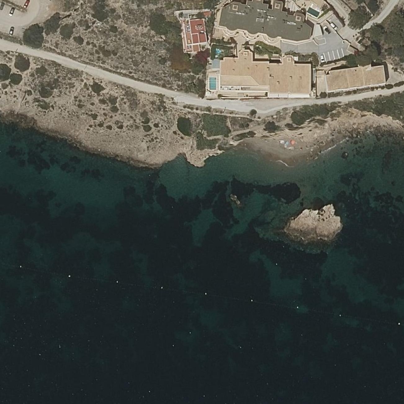 Aerial map of Platja dels Molins