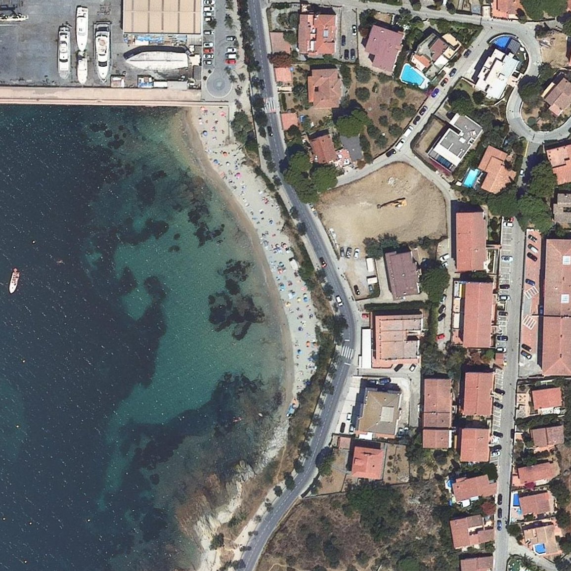 Aerial map of Platja dels Palangrers