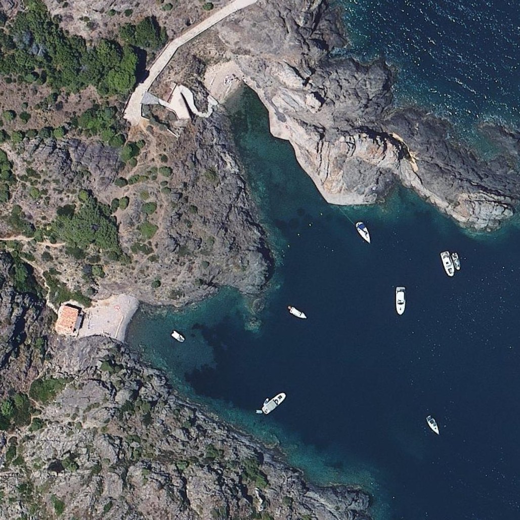 Aerial map of Platja dels Pescadors