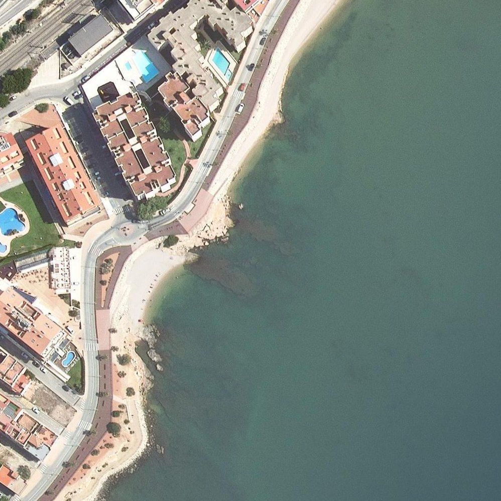Aerial map of Platja dels Pinets