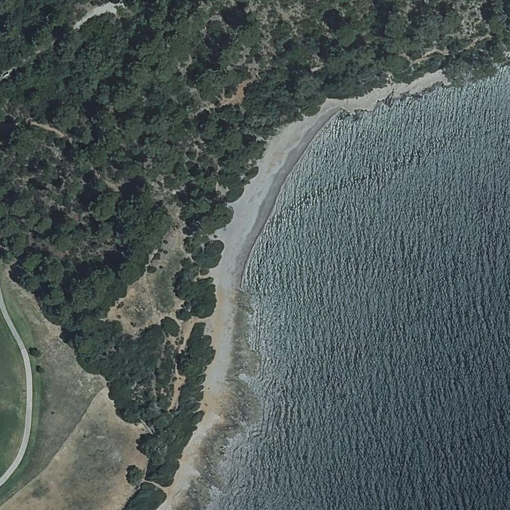 Aerial map of platja dels Secs