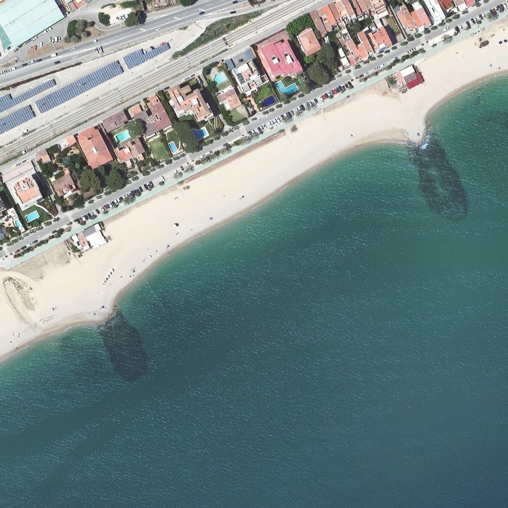 Aerial map of Platja dels Tres Micos
