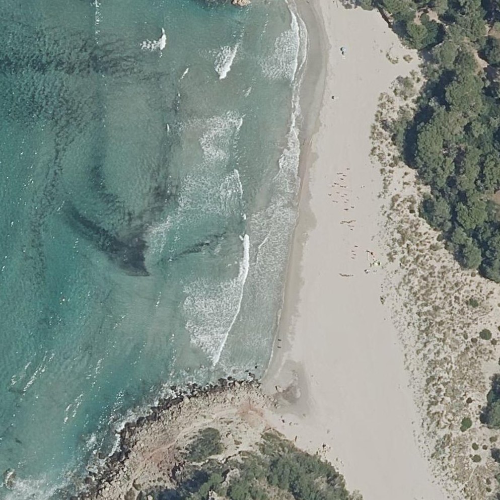 Aerial map of Platja Des Bot