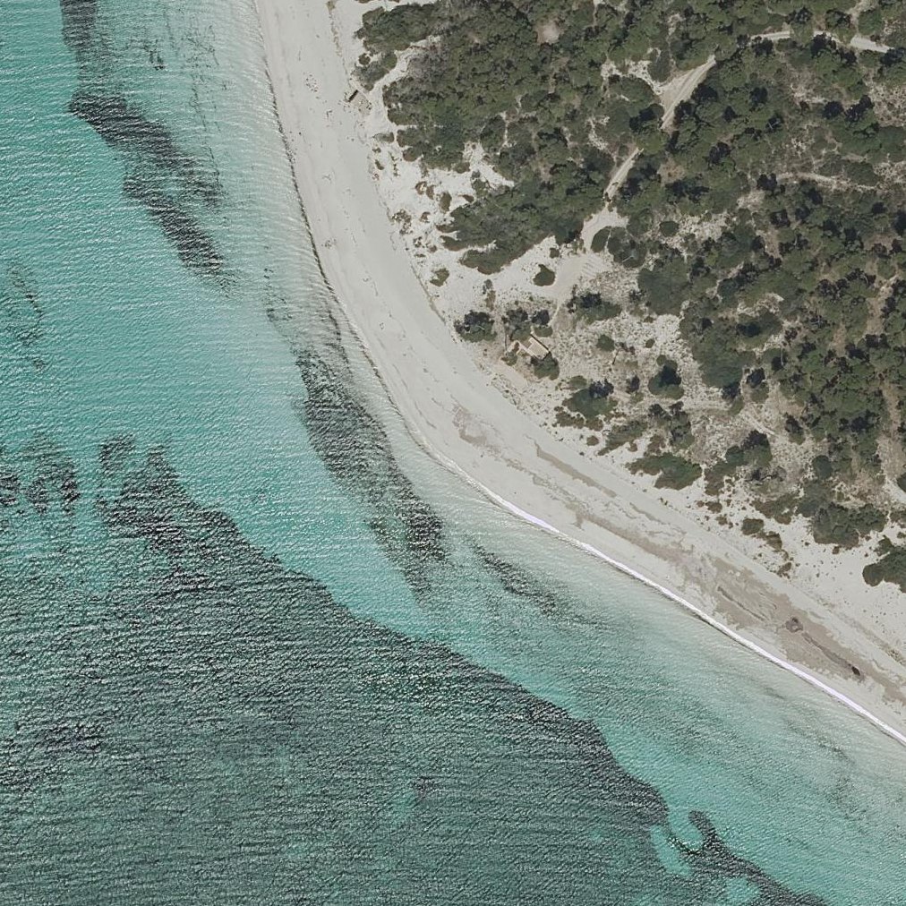 Aerial map of Platja des Carbó