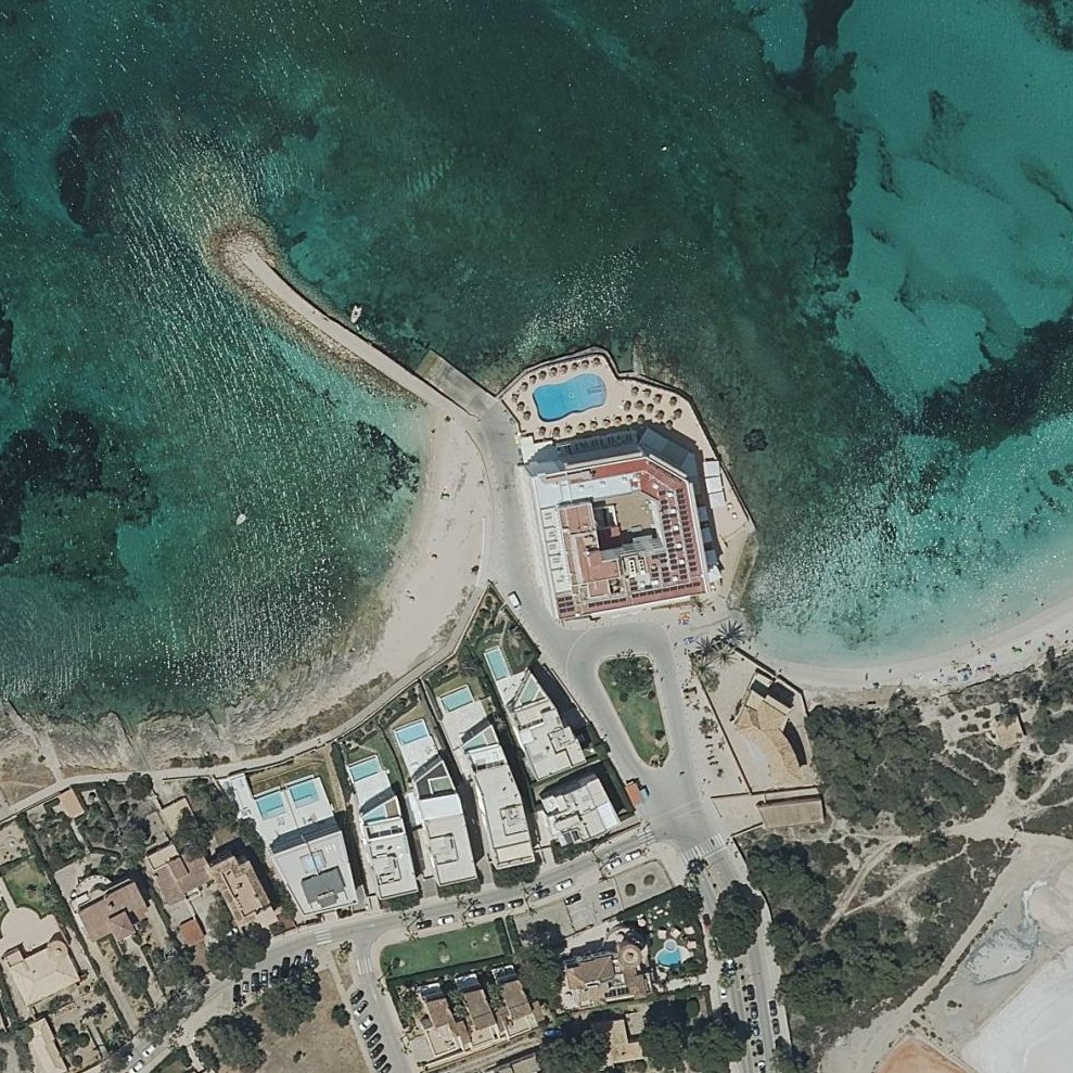 Aerial map of Platja d’es Coto