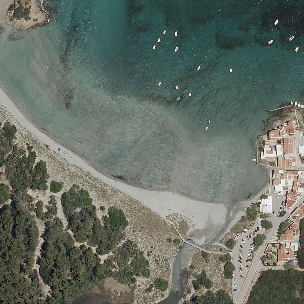 Aerial map of Platja des Grau