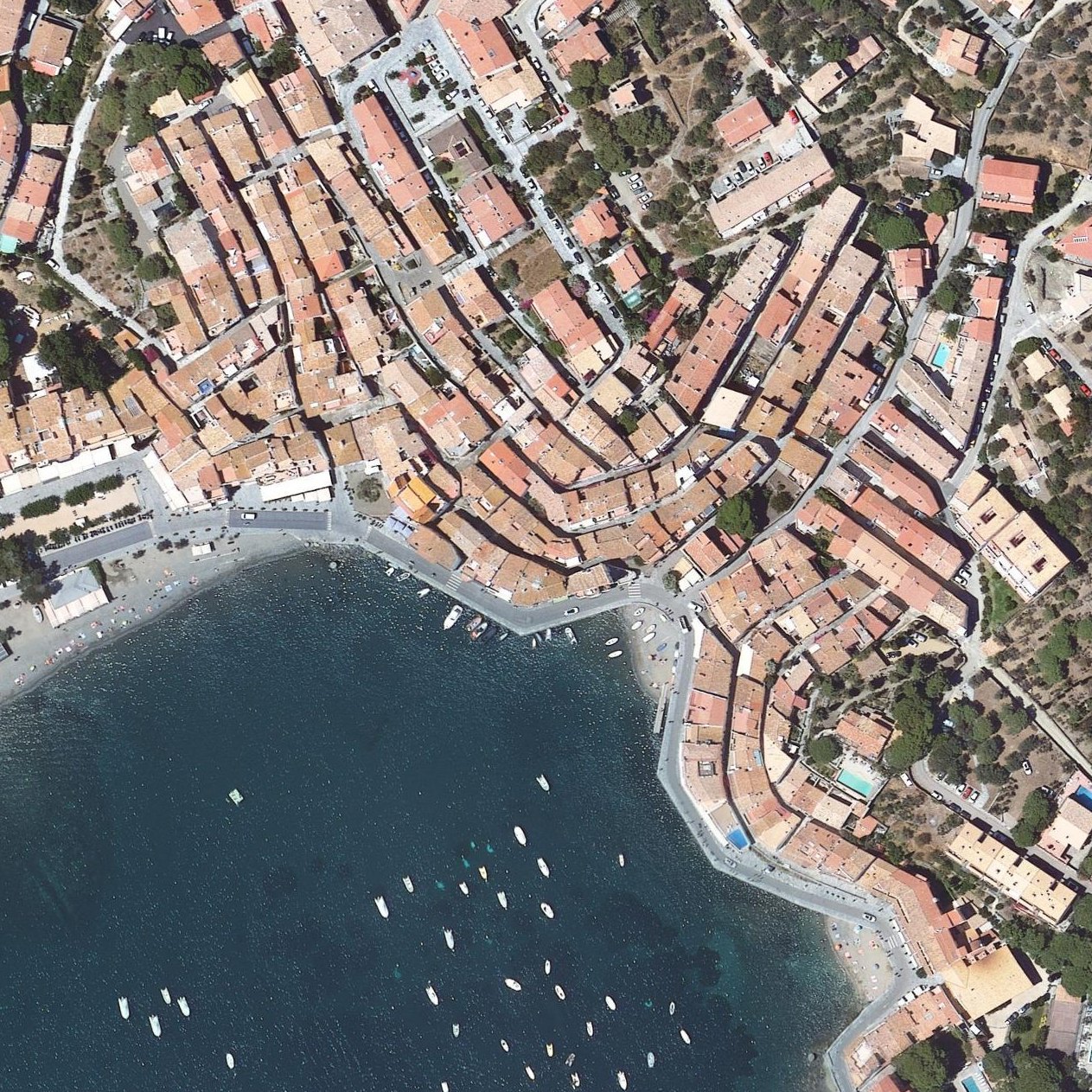 Aerial map of Platja des Poal