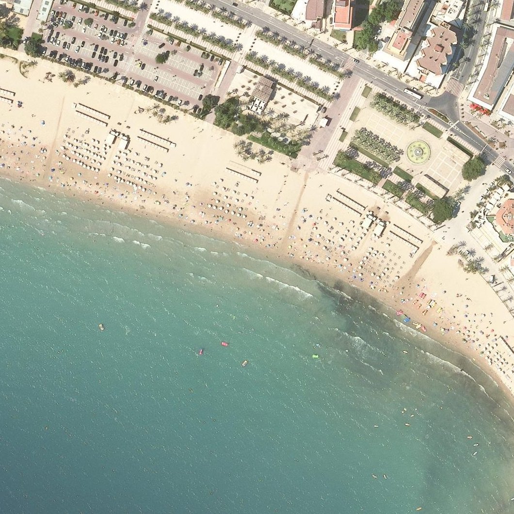 Aerial map of Platja Els pilons