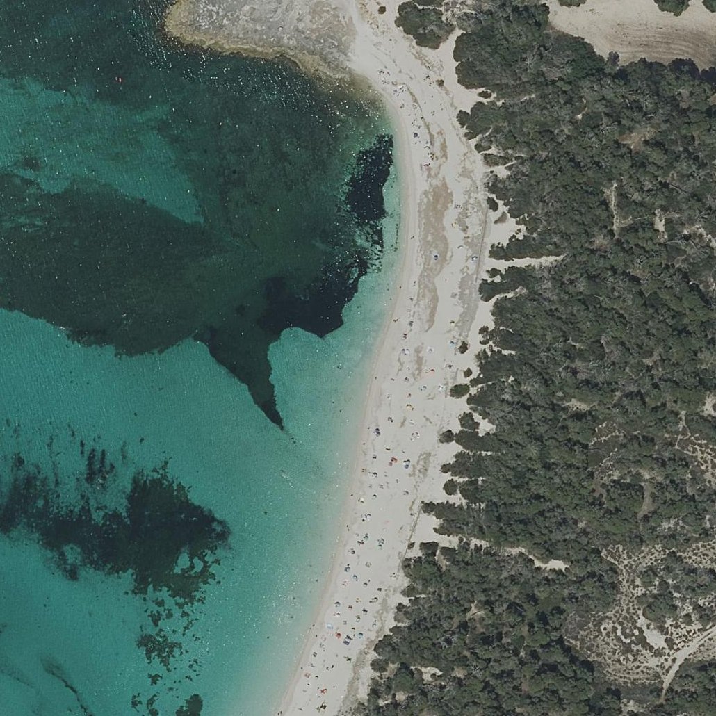 Aerial map of Platja Estanys