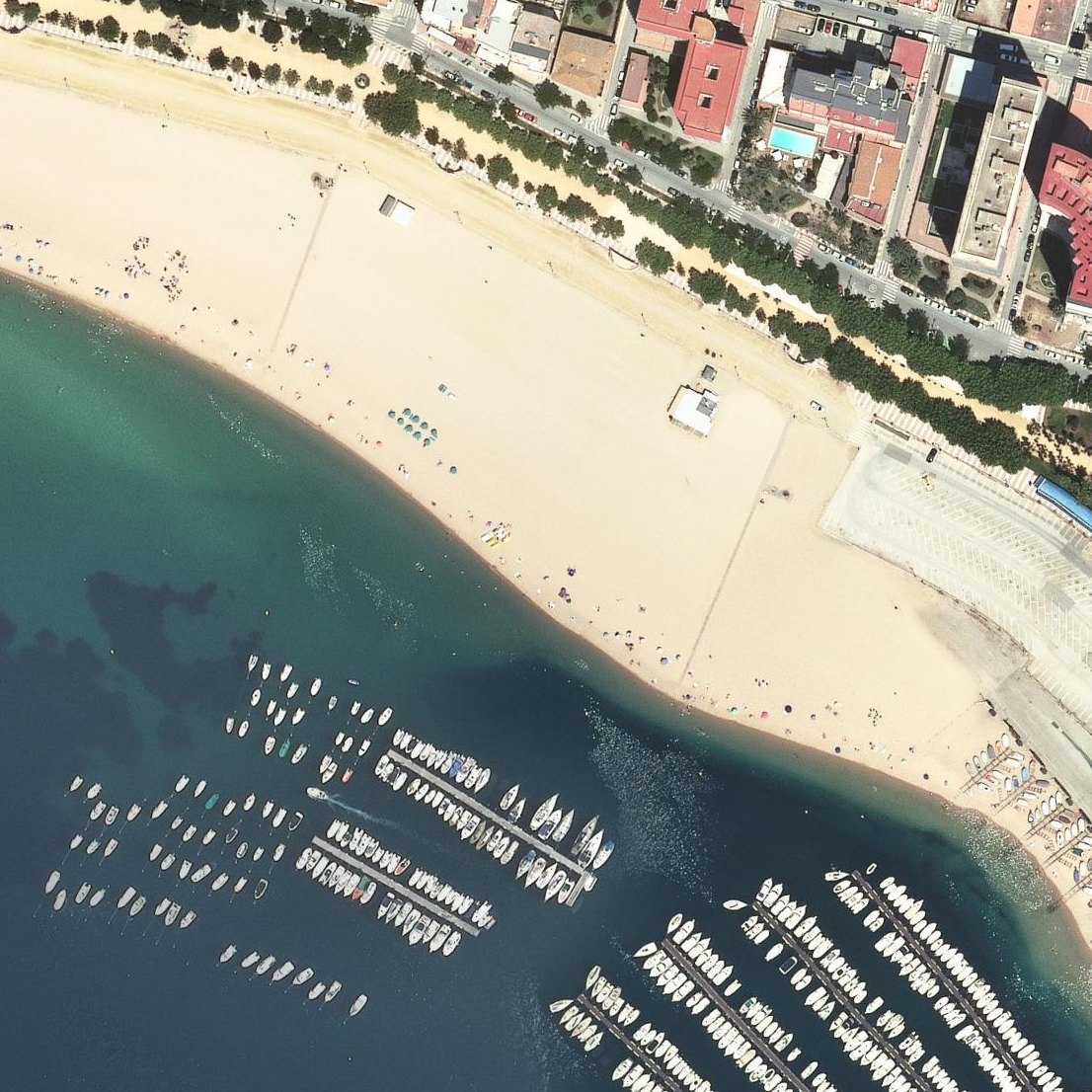 Aerial map of Platja Gran de Palamós