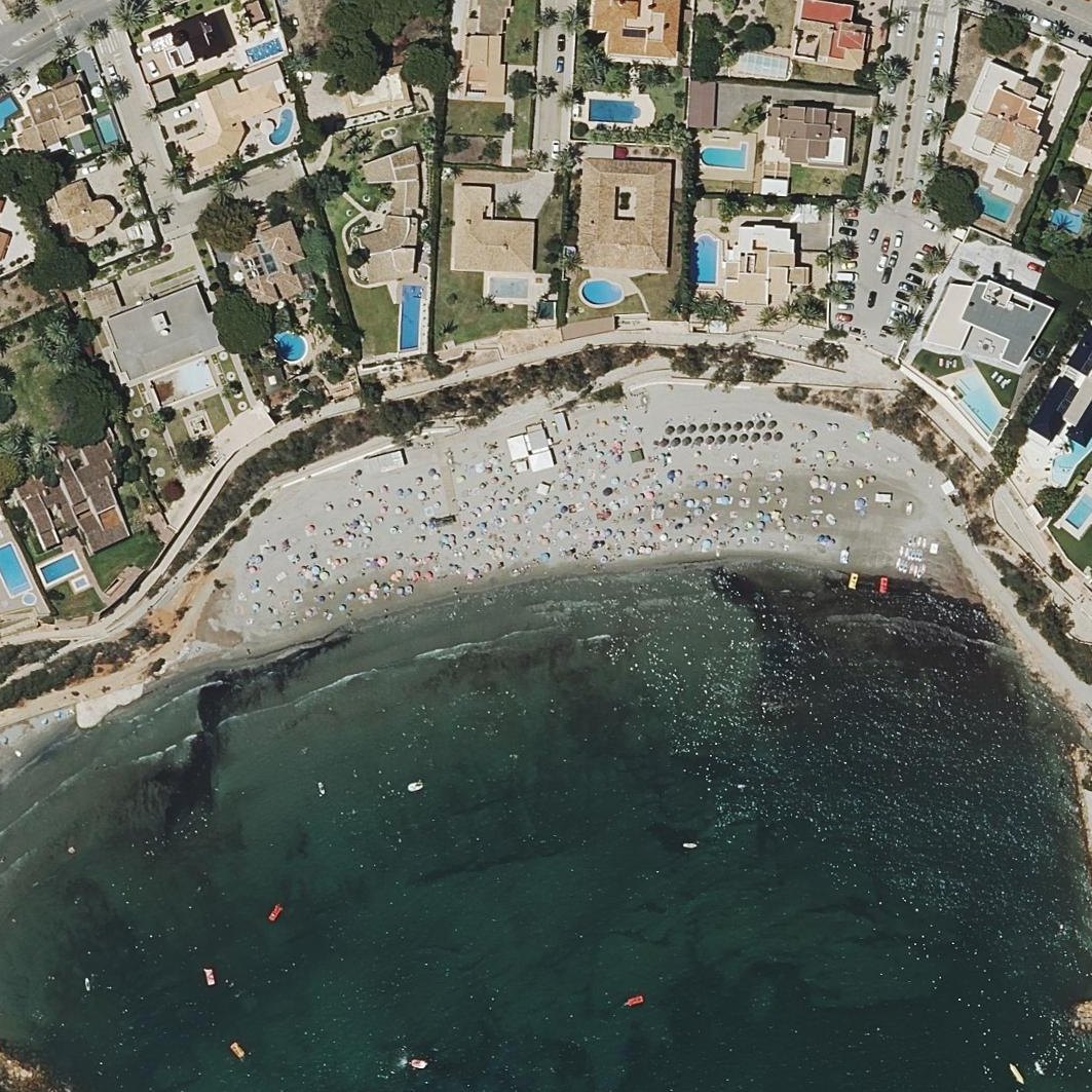 Aerial map of Platja la Caleta
