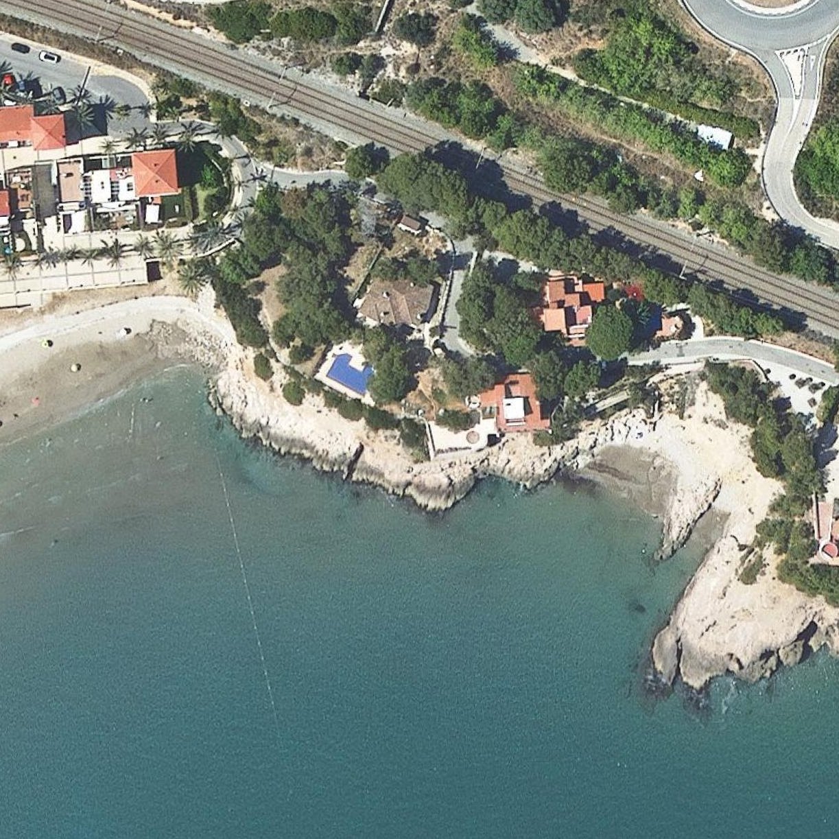 Aerial map of Platja la Caleta