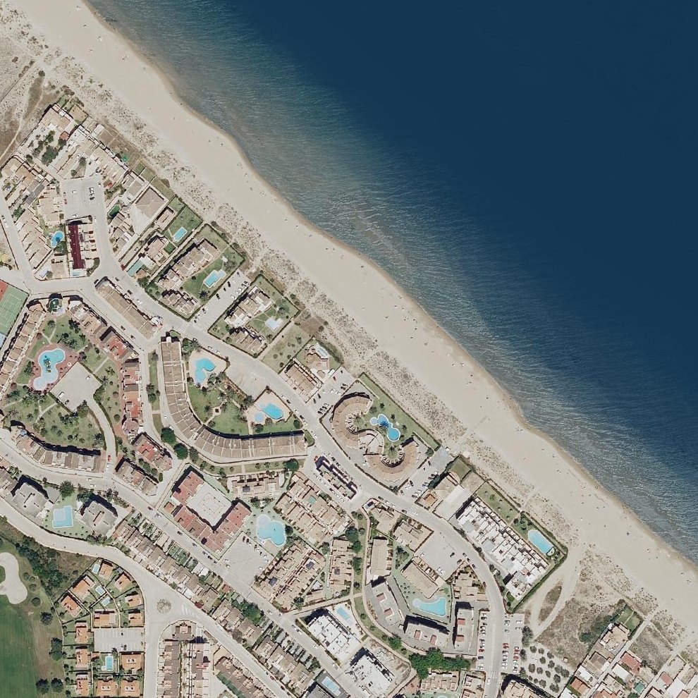 Aerial map of Platja la Devesa