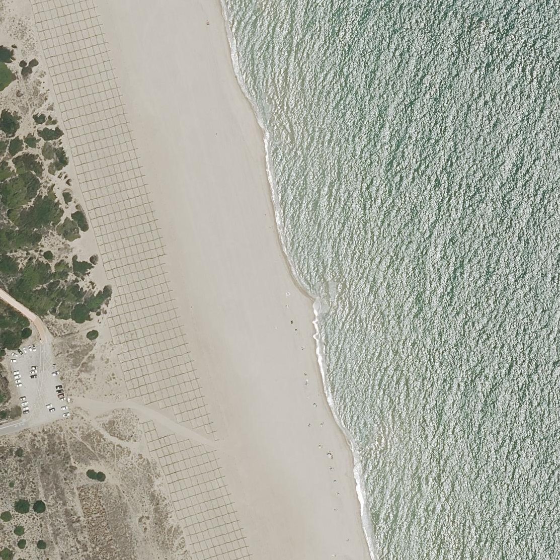 Aerial map of Platja La Garrofera (El Saler)