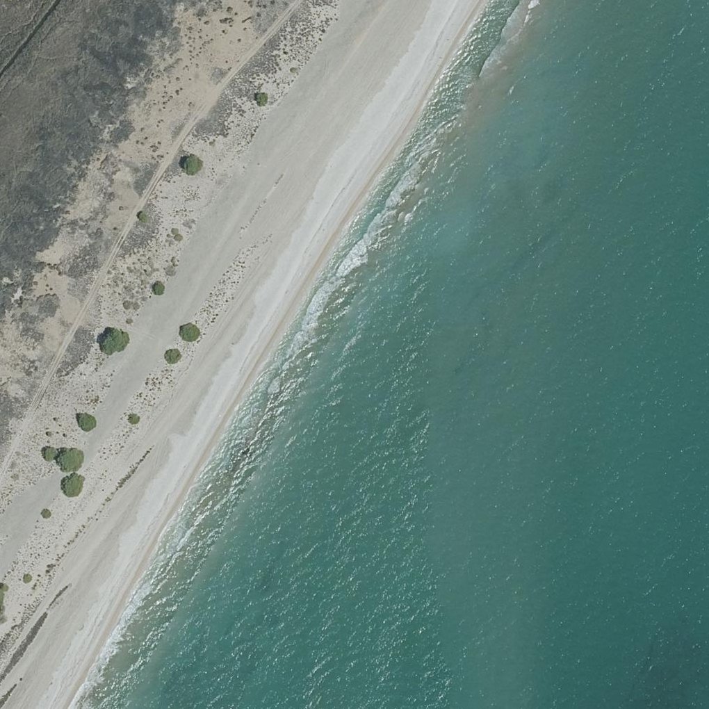 Aerial map of Platja la Ribera de Cabanes