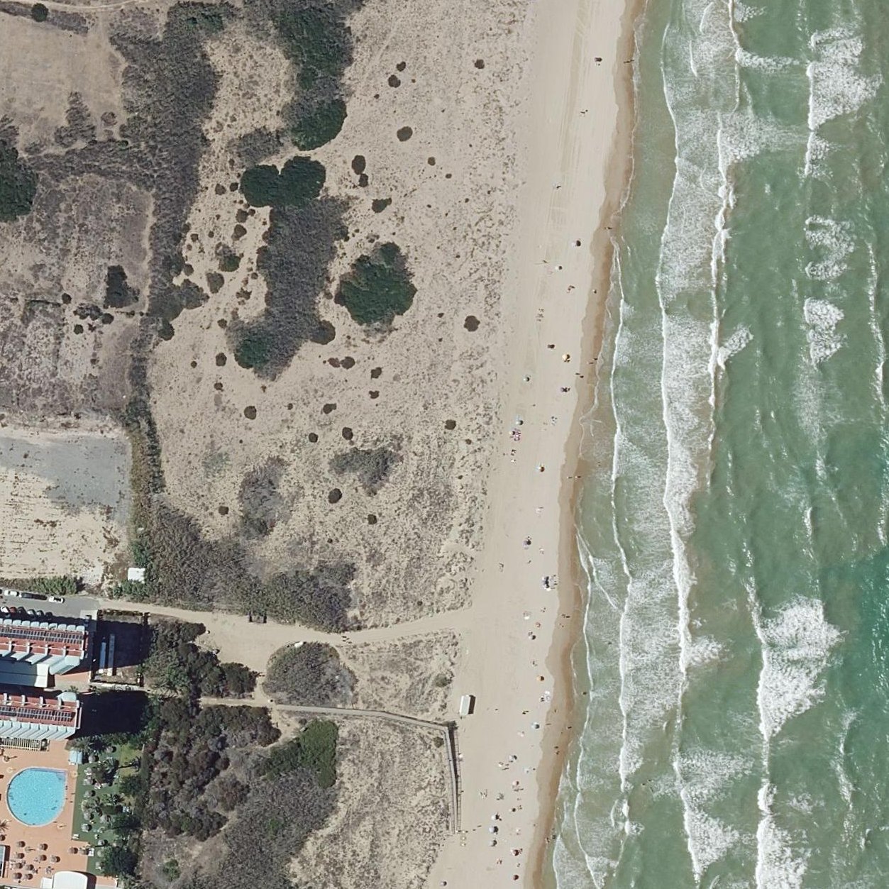 Aerial map of Platja la Roqueta