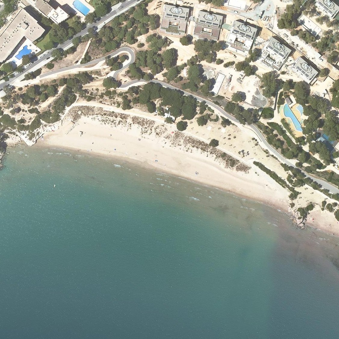 Aerial map of Platja Llarga