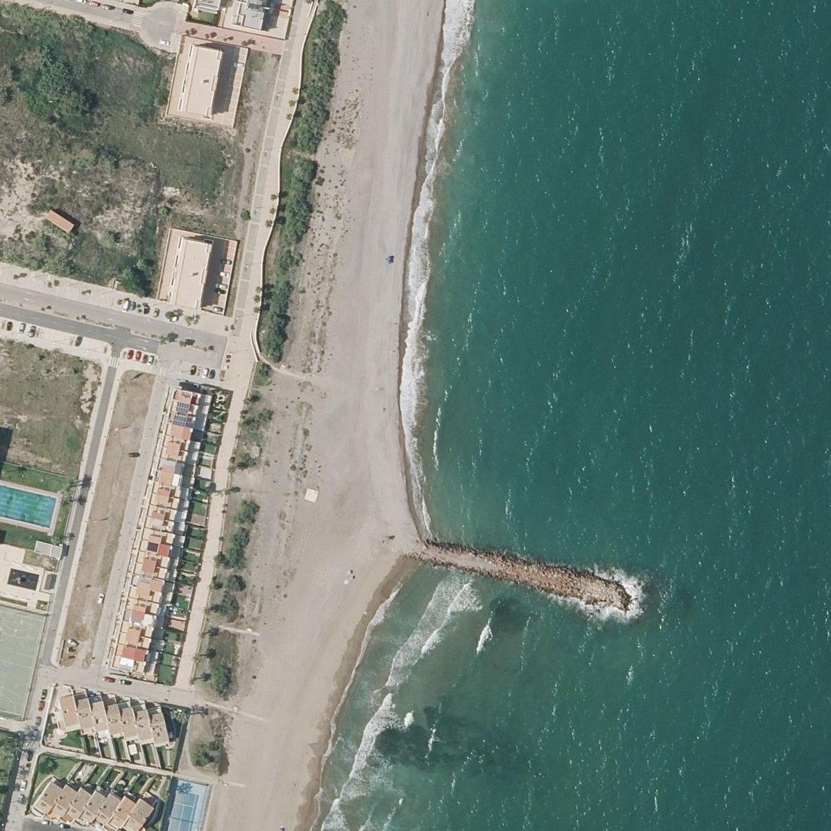 Aerial map of Platja Pedretes