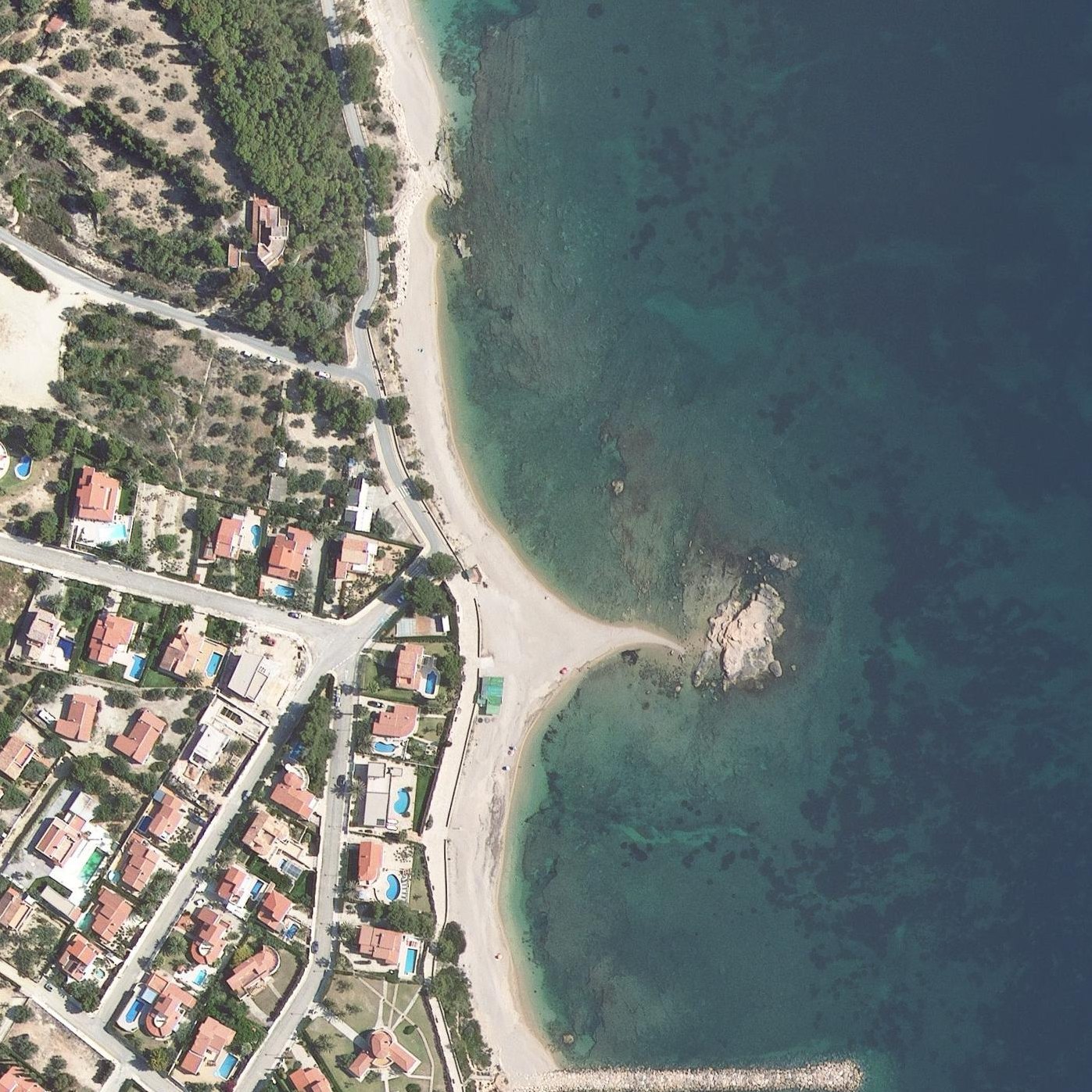 Aerial map of Platja Perelló