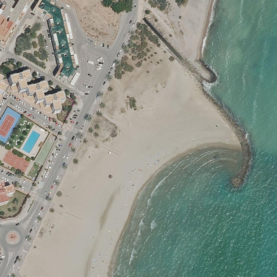 Aerial map of Platja Port de Sagunt